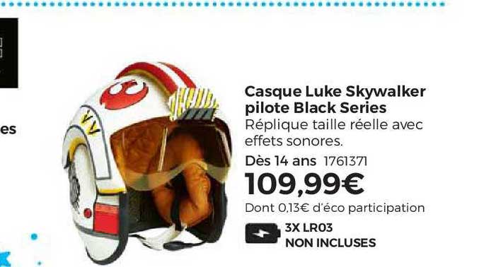 casque luke skywalker pilote black series