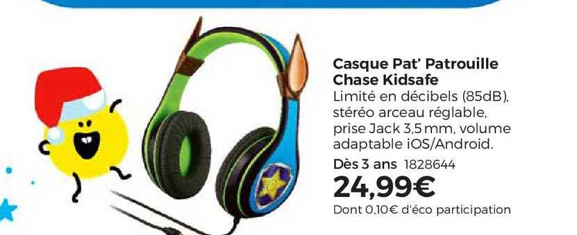 casque pat' patrouille chase kidsafe