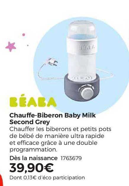 chauffe-biberon baby milk second grey