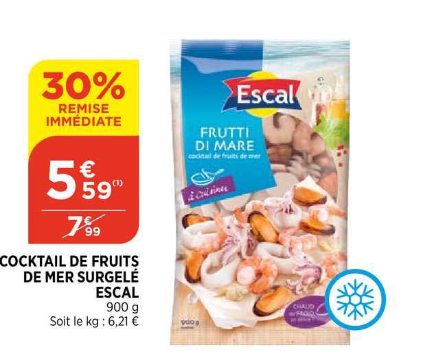 Cocktail De Fruits De Mer Surgelé Escal 30% Remise Immédiate