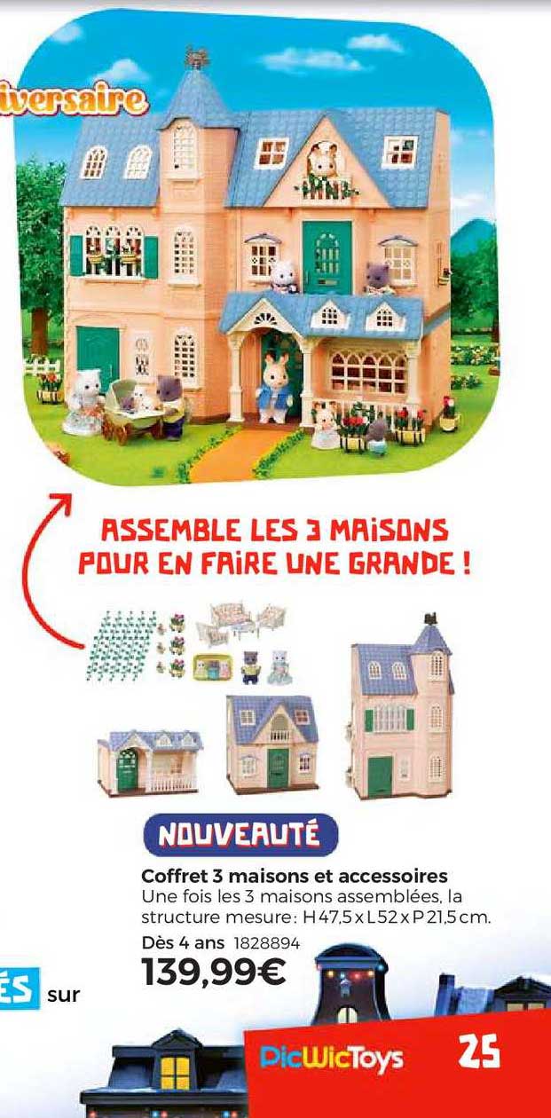 coffret 3 maisons et accessoires