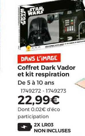coffret dark vador et kit respiration