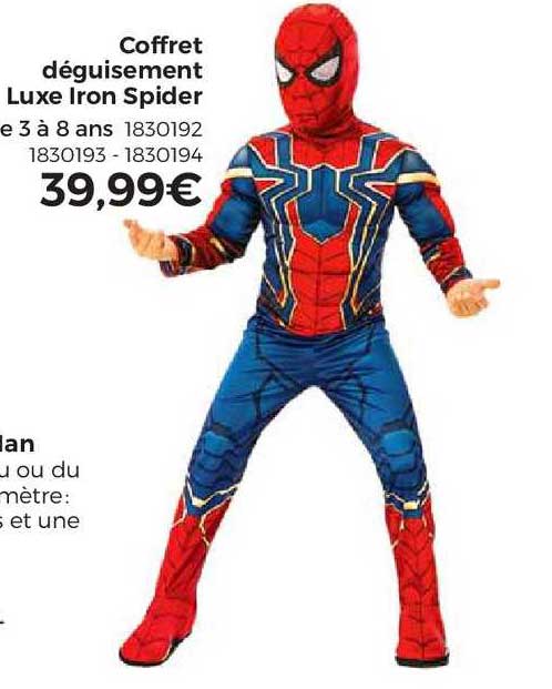 coffret déguisement luxe iron spider