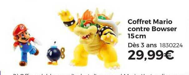coffret mario contre bowser 15 cm