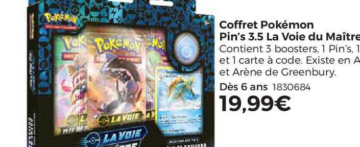 coffret pokémon pin's 3.5 la voie du maître