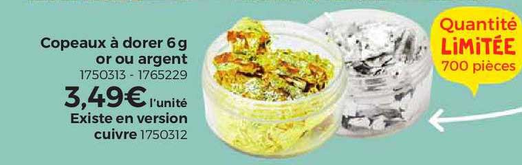 copaux à dorer 6g or ou argent