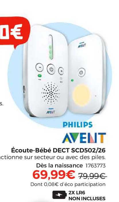 écoute-bébé dect scd502-26