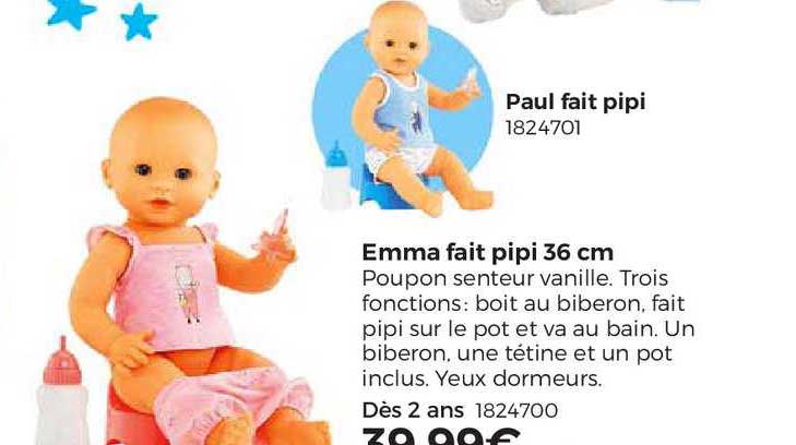 emma fait pipi 36 cm, paul fait pipi