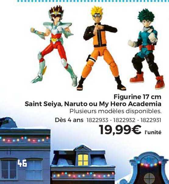 figurine 17 cm saint seiya, naruto ou my hero academia