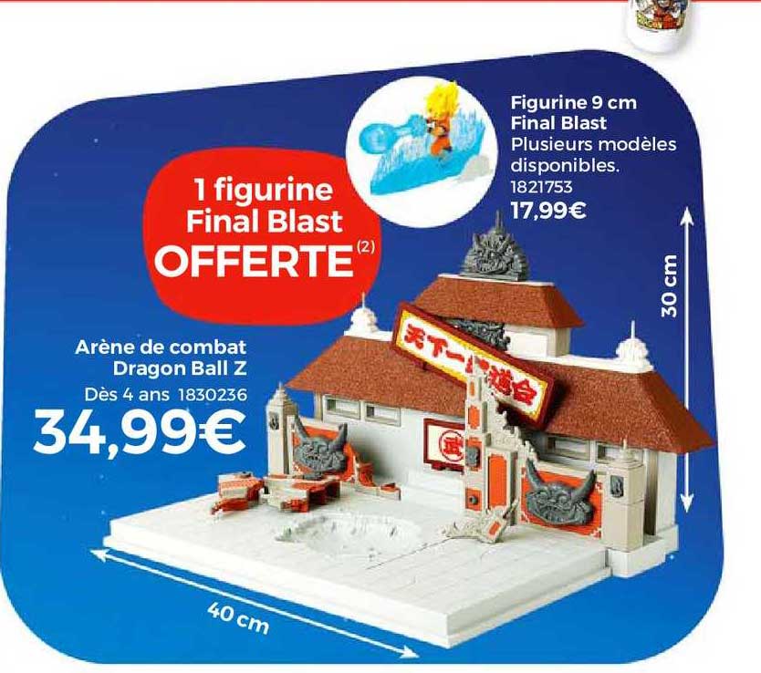 figurine 9 cm final blast , arène de combat dragon ball z