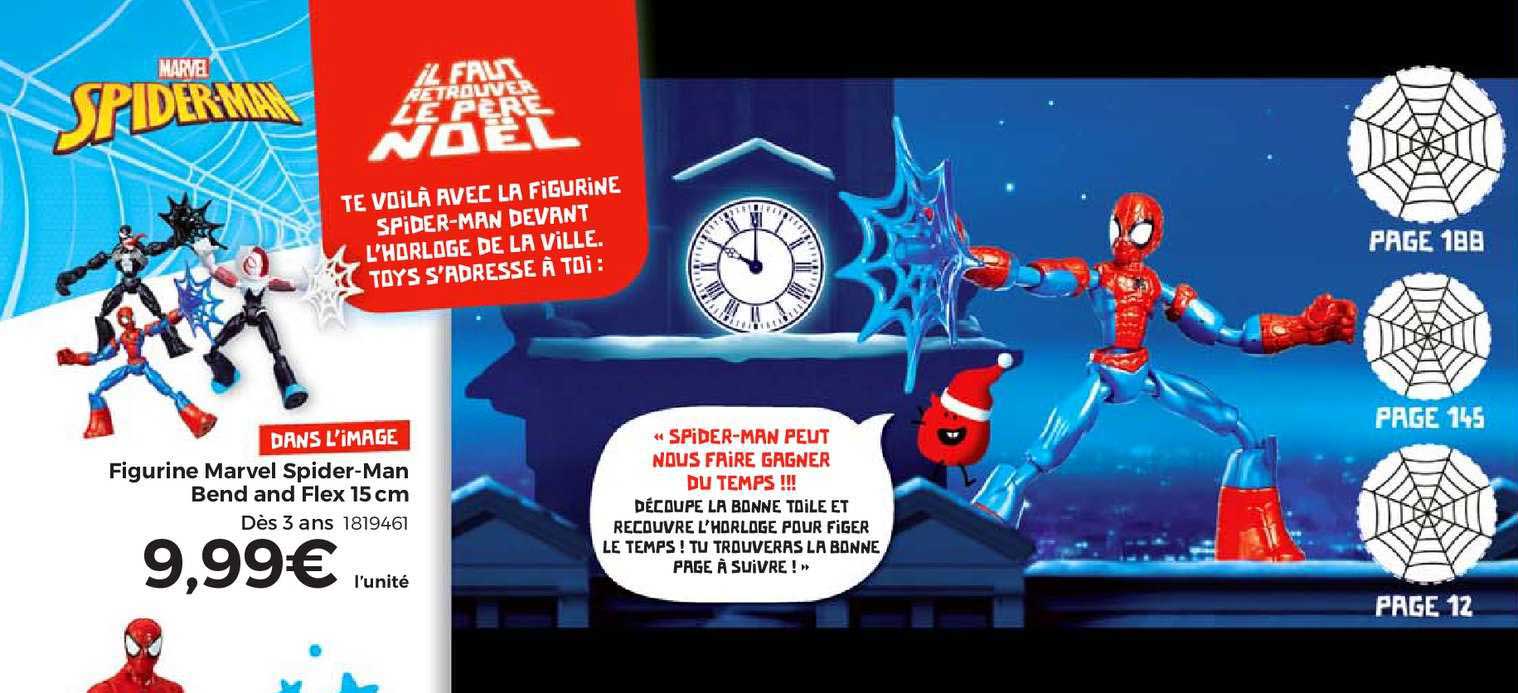 figurine marvel spider-man bend and flex 15 cm
