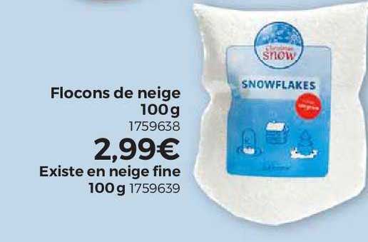 flocons de neige 100 g, existe en neige fine