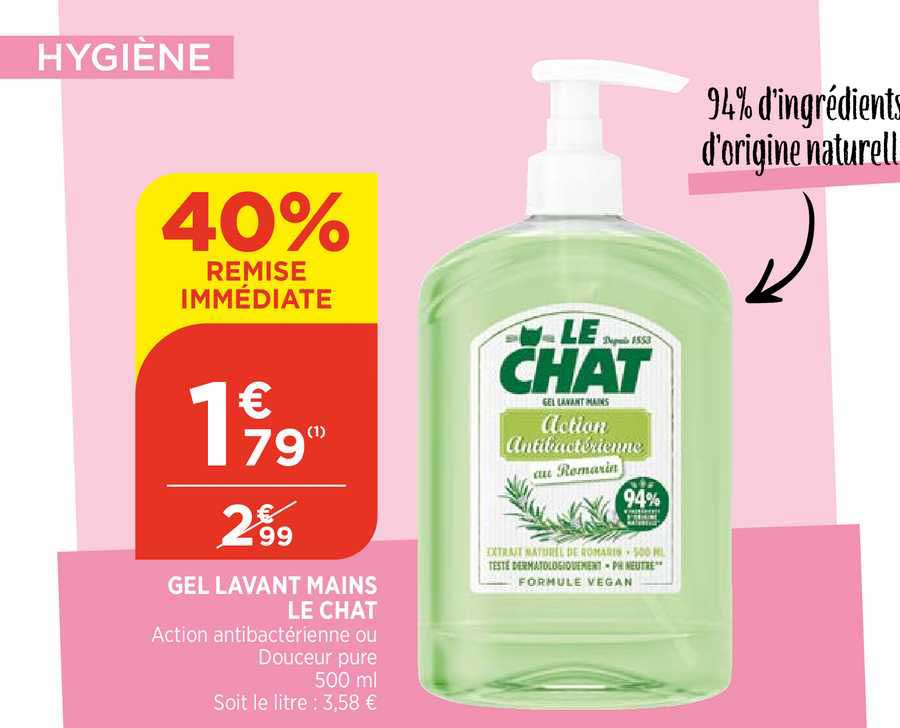 Gel Lavant Mains Le Chat 40% Remise Immédiate