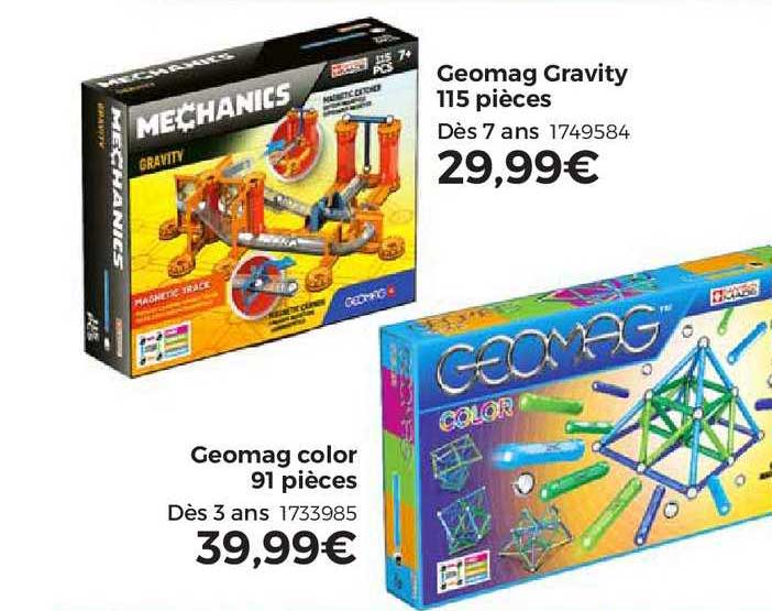 geomag gravity 115 pièces geomag color 91 pièces