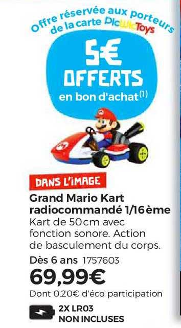 grand mario kart radiocommandé 1-16 ème
