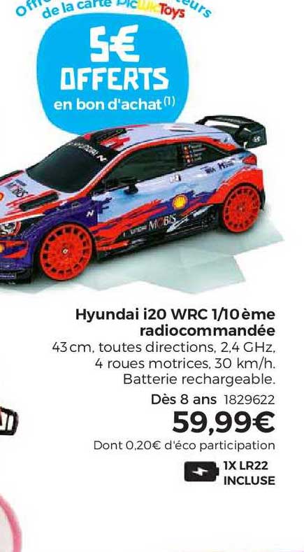 hyundai i20 wrc 1-10 ème radiocommandée