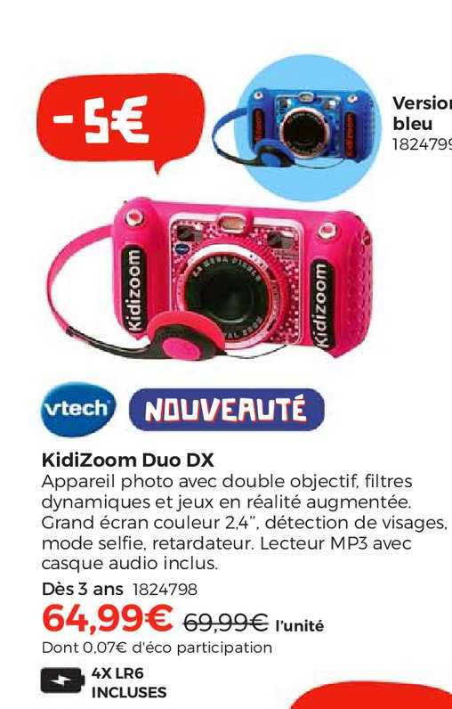 Kidizoom Duo Dx, Version Bleu