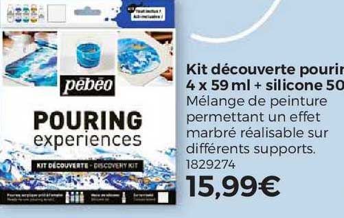 kit découverte pouring experiences 4 x 59 ml + silicone