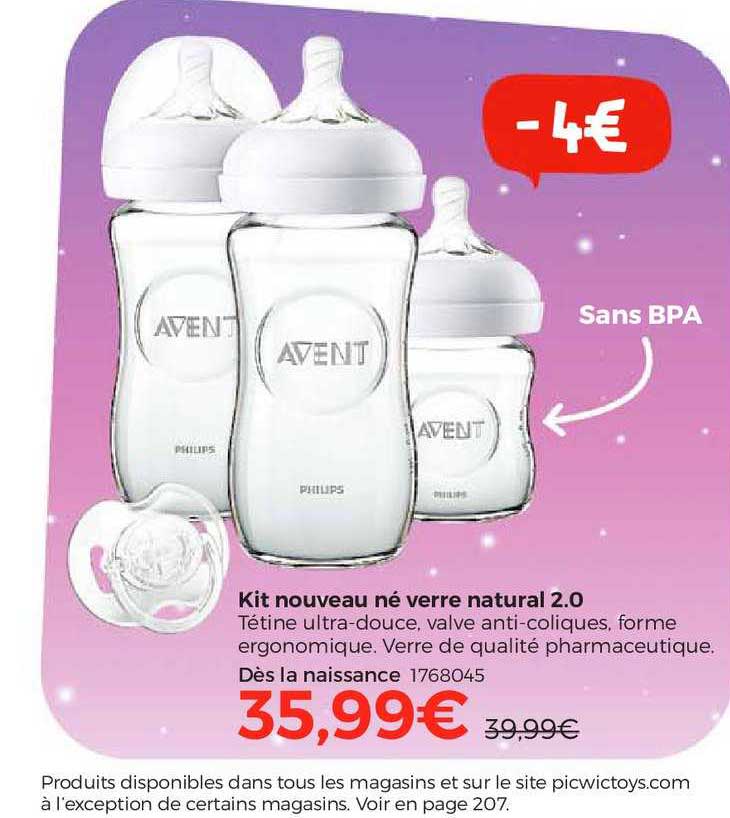 kit nouveau né verre natural 2.0 avent