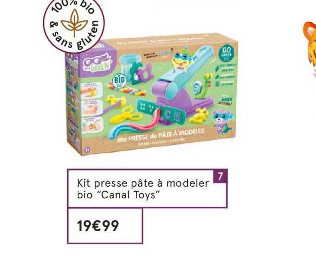 kit presse pâte à modeler bio canal toys