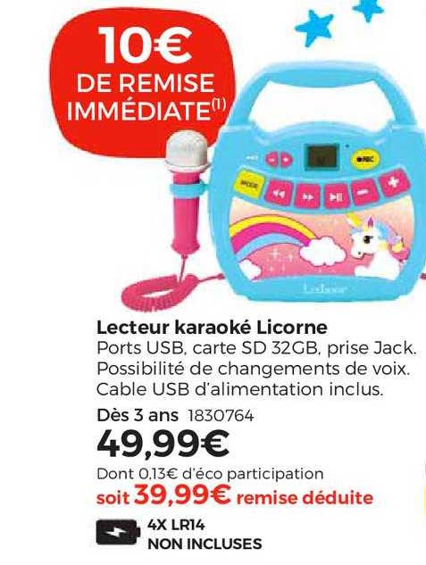 lecteur karaoké licorne