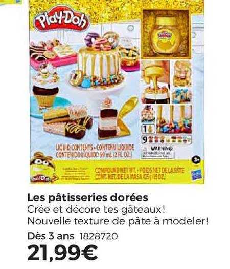 les pâtisseries dorées play-doh
