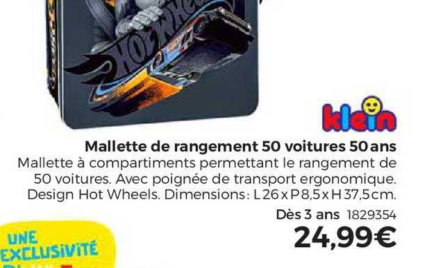 mallette de rangement 50 voitures 50 ans