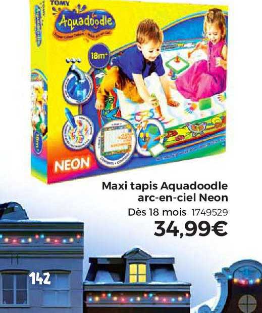 maxi tapis aquadoodle arc-en-ciel neon