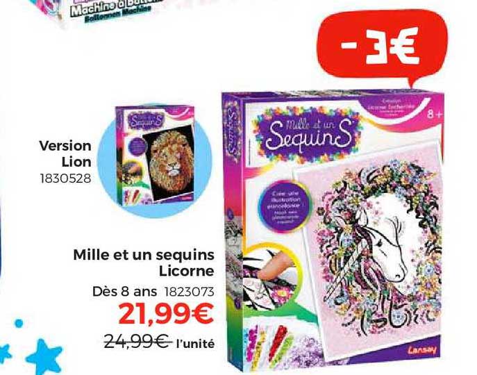 mille et uns sequins licorne, version lion