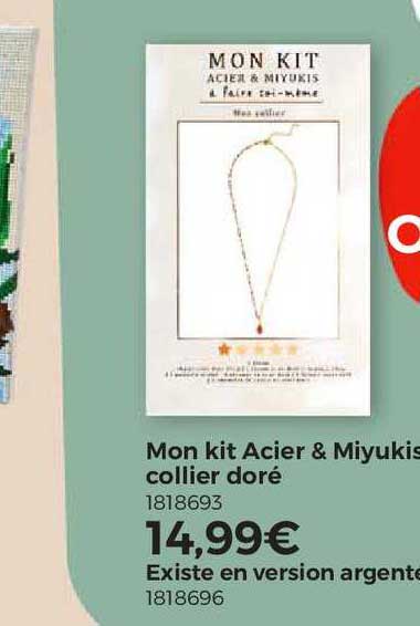 mon kit acier & miyukis collier doré, argenté