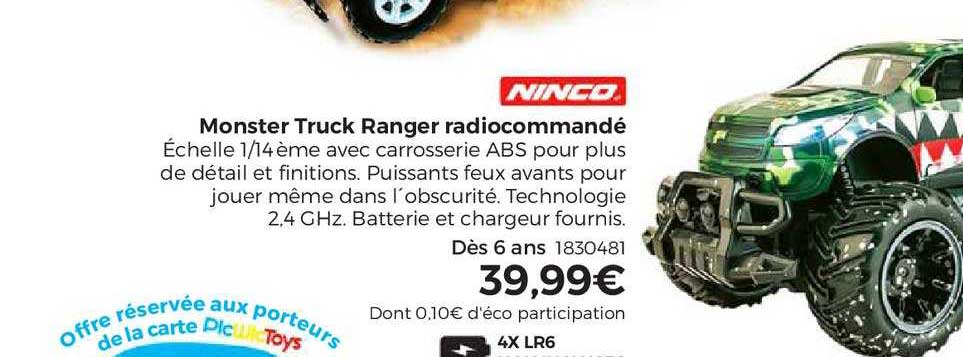 monster truck ranger radiocommandé ninco
