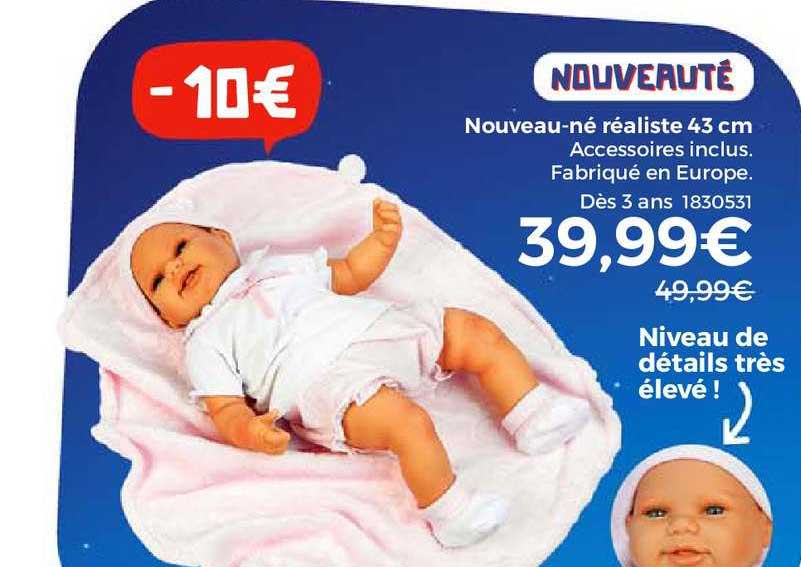 nouveau-né réaliste 43 cm