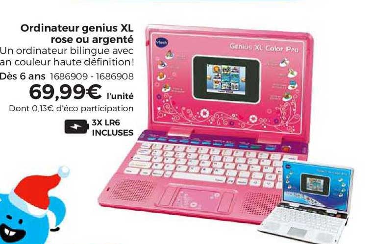 ordinateur genius xl rose ou argenté