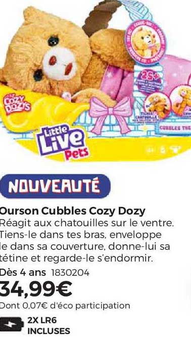 ourson cubbles cozy dozy