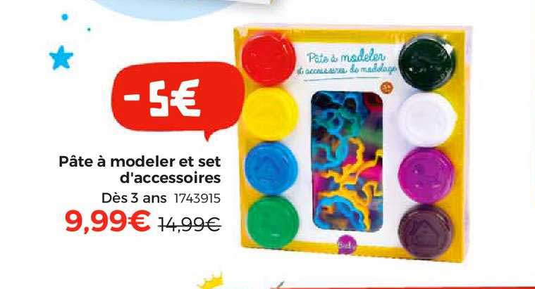 pâte à modeler et set d'accessoires