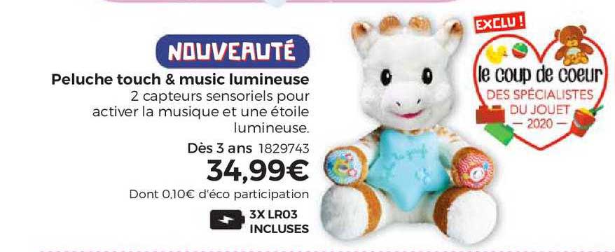 Peluche Touch & Music Lumineuse