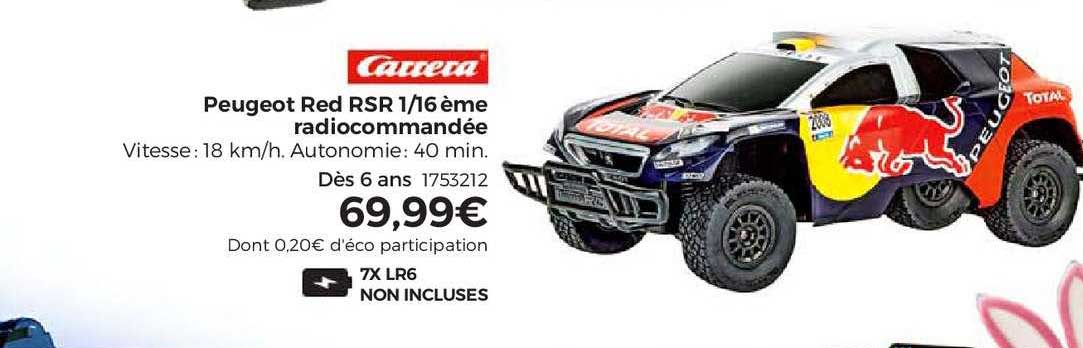 peugeot red rsr 1 16ème radiocommandée carrera
