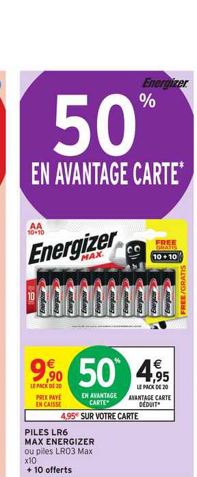 piles lr6 max energizer