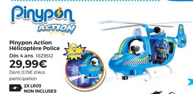 pinypon action hélicoptère police