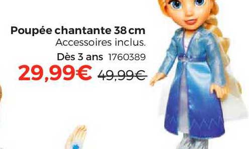 poupée chantante 38 cm