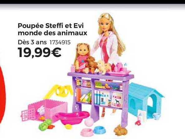 poupée steffi et evi monde des animaux
