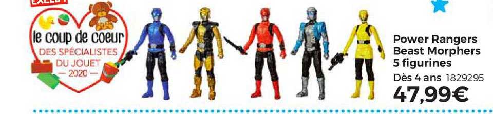 power rangers beast morphers 5 figurines