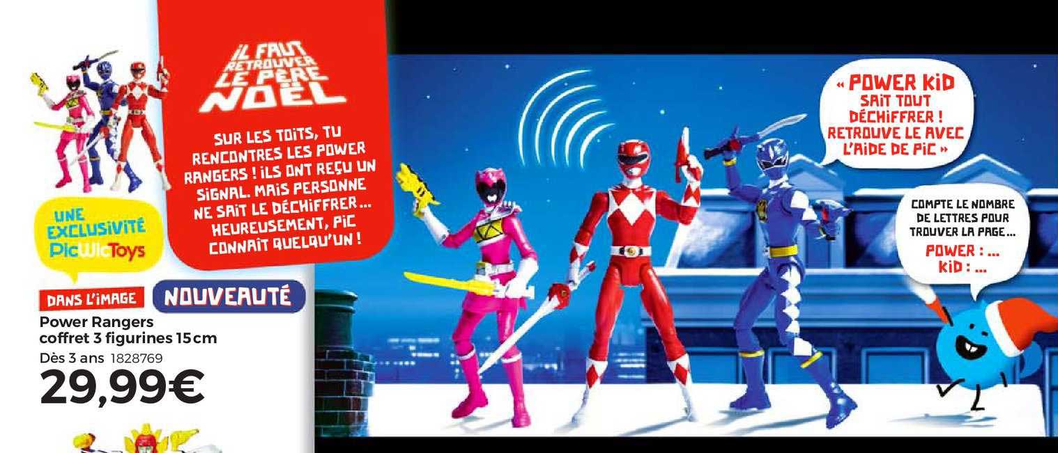 power rangers coffret 3 figurines 15 cm