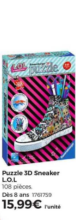 puzzle 3d sneaker l.o.l