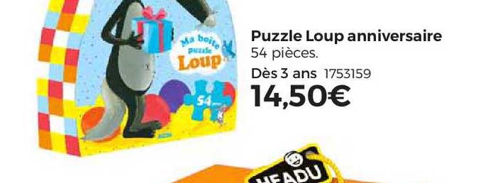 Puzzle Loup Anniversaire