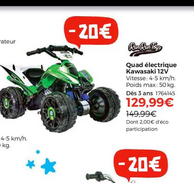 quad électrique kawasaki 12v