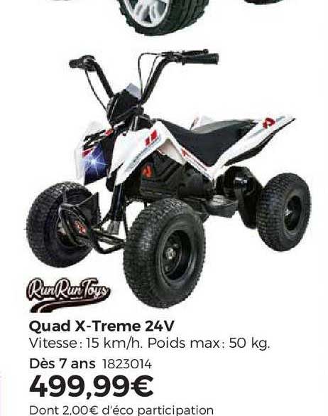 quad x treme 24v run run toys