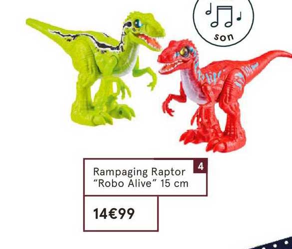 rampaging raptor robo alive 15 cm