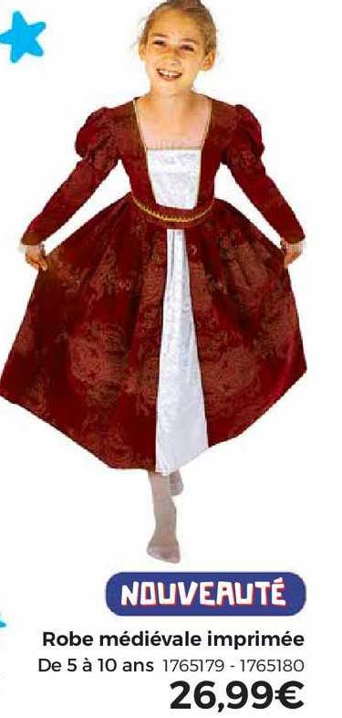 robe médiévale imprimée