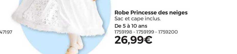robe princesse des neiges